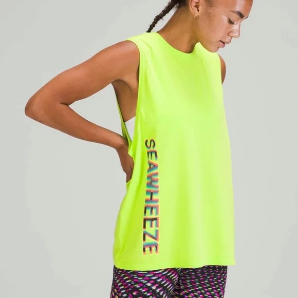 Lululemon SeaWheeze All Yours Tank Top Absinthe Green Size 6 - Picture 3 of 5